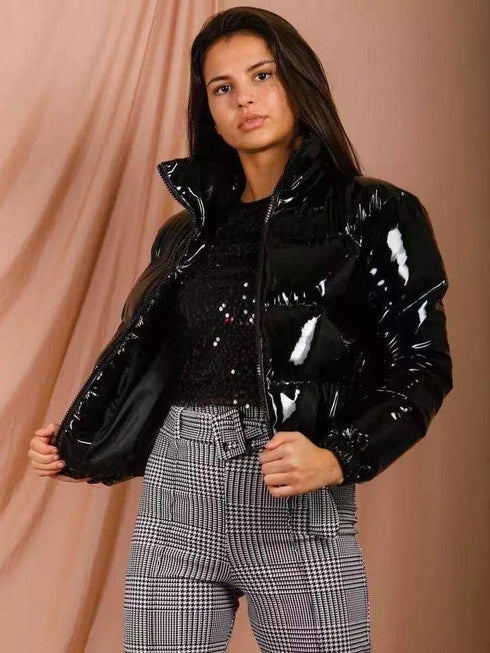 Glossy Bread Jacket Down Cotton Jacket Quilted Jacket - ROUTINE FASHION