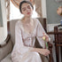 Romantic Nightgown Nightwear Princess Women Vintage Sleepwear Satin - ROUTINE FASHION