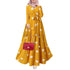 Loose Pullover Sundress Women's Retro Dotted Prints Robe Dress - ROUTINE FASHION