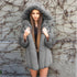 Faux fur hooded coat for women - ROUTINE FASHION