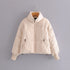 Solid Color Zipper Design Cotton Coat Bread Coat Women - ROUTINE FASHION