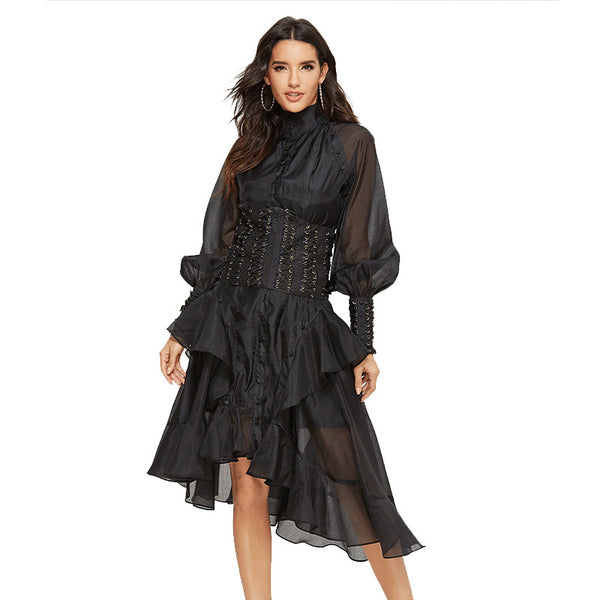 Women Flower Printed Party Dresses - ROUTINE FASHION