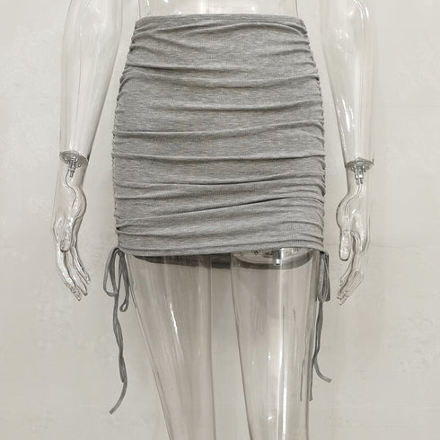 Drawstring Versatile Wrap Hip Skirt Women's Dress - ROUTINE FASHION