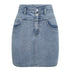 Solid color bag hip denim skirt - ROUTINE FASHION