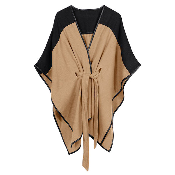 Belt cashmere cape - ROUTINE FASHION