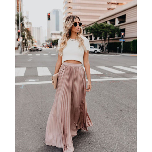 Women fashion casual skirt girls high Waist long skirts - ROUTINE FASHION