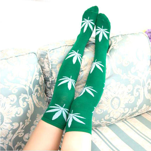 Weed Knee High Socks - ROUTINE FASHION