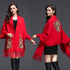 Shawl Women Embroidered Outer Cape Cloak Thick Sweater Coat - ROUTINE FASHION