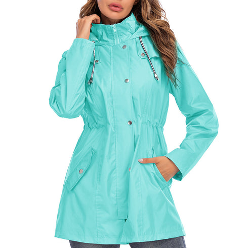 Waterproof zipper raincoat jacket - ROUTINE FASHION