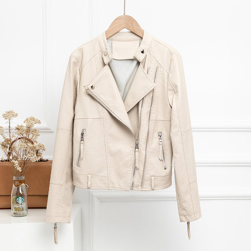 Women's leather short jacket - ROUTINE FASHION