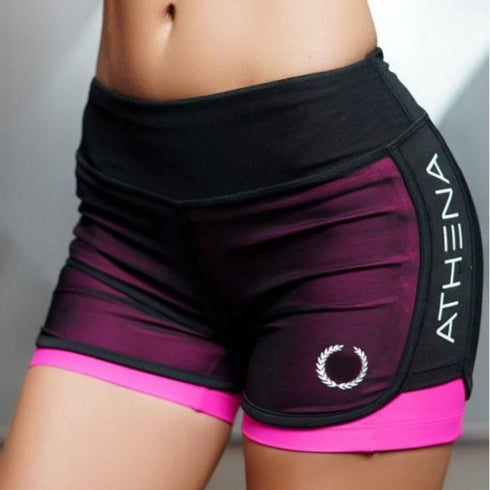 Women Casual Short for Workout - Fake Two Sports Shorts Style. - ROUTINE FASHION