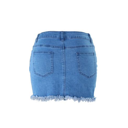 European And American Retro Tassel Denim Skirt Women - ROUTINE FASHION