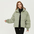 Solid Color Zipper Design Cotton Coat Bread Coat Women - ROUTINE FASHION
