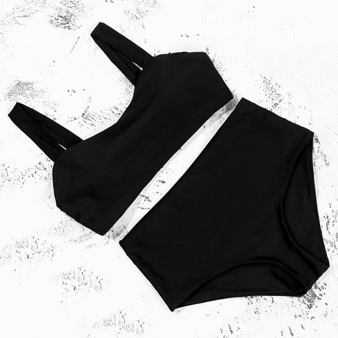 Brown Bikinis Wide Straps Push Up Bikini - ROUTINE FASHION