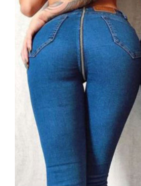 Women's Back Zipper Bottomed Jeans Are Slim - ROUTINE FASHION