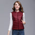 Lightweight down ladies waistcoat all-match slim fit sleeveless waistcoat short round neck large size waistcoat vest - ROUTINE FASHION