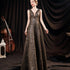 Women's Black Glitter Wedding Dress - ROUTINE FASHION