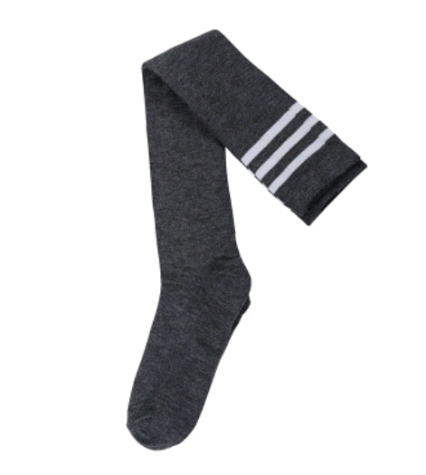 Ladies' Socks Spring and Autumn Stripes Three Bars College Wind Socks Japanese Over-the-Knee Socks Women - ROUTINE FASHION