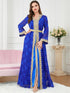 New National Style Embroidered V-neck Elegant Temperament Dress - ROUTINE FASHION