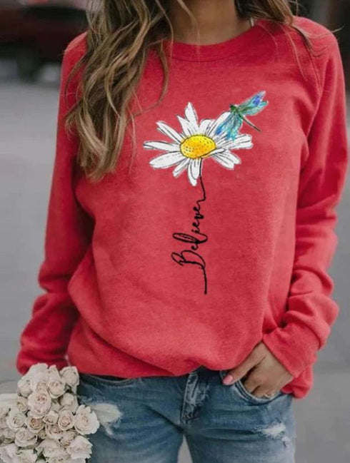 Floral print long sleeve jumper - ROUTINE FASHION
