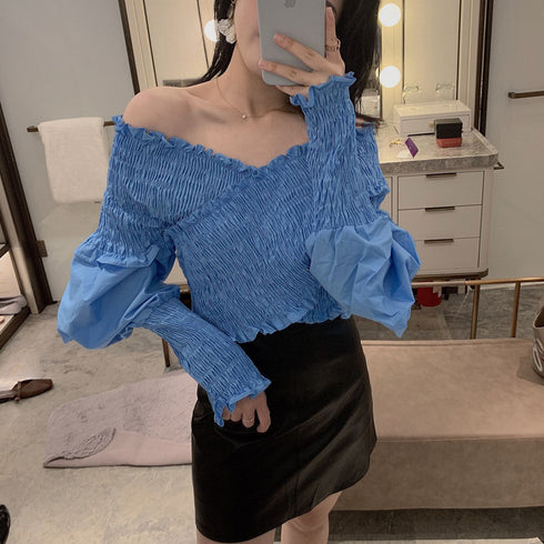 Puff sleeve Off shoulder blouse shirt - ROUTINE FASHION