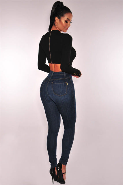 Autumn high selling ladies jeans waist sexy female skinny jean - ROUTINE FASHION