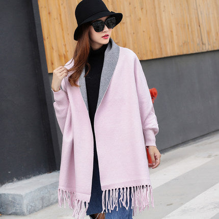 Cape cloak imitation cashmere shawl scarf - ROUTINE FASHION