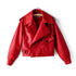 Women's PU Leather Jacket with Short Washed Leather Jacket - ROUTINE FASHION