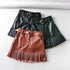 PU leather pleated skirt - ROUTINE FASHION