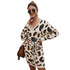 Leopard print dresses with long sleeves - ROUTINE FASHION