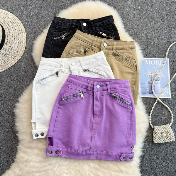 Women's High Waist Slim A-line Skirt - ROUTINE FASHION