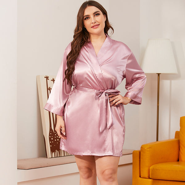 Pure color bathrobe home service - ROUTINE FASHION