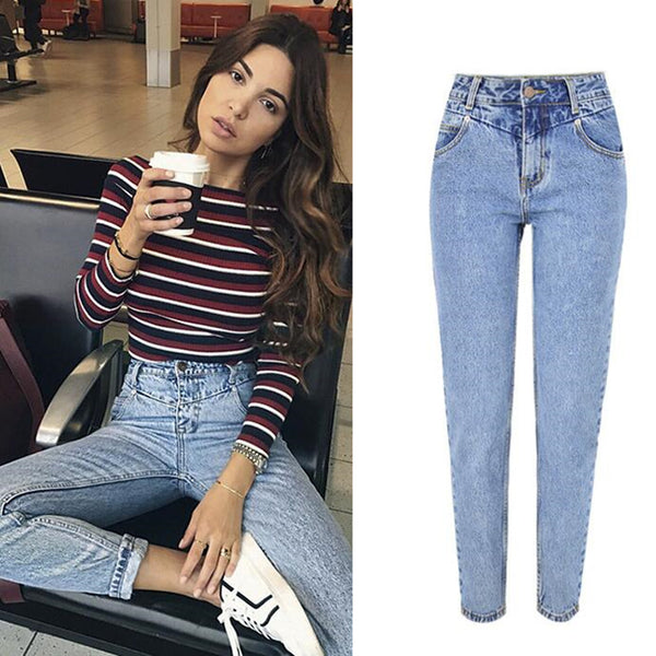 High-rise slim straight-leg washed jeans - ROUTINE FASHION
