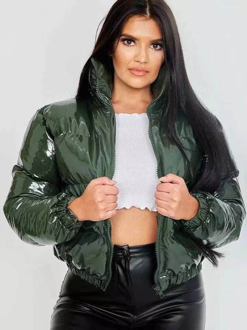 Glossy Bread Jacket Down Cotton Jacket Quilted Jacket - ROUTINE FASHION