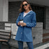 Women's Mid Length Waterproof Windbreaker Jacket Coat Top - ROUTINE FASHION