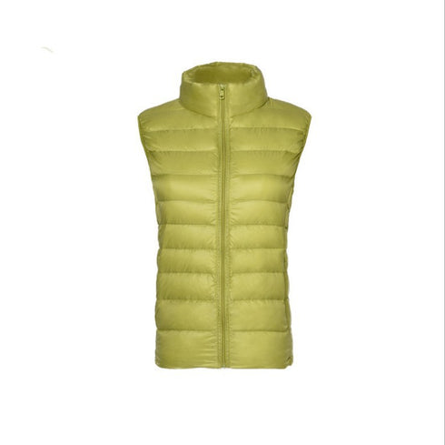 Stand-up Collar Lightweight Down Jacket Women's Vest - ROUTINE FASHION