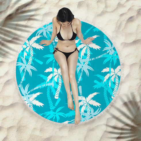 Fringed beach towel round bath towel beach towel - ROUTINE FASHION