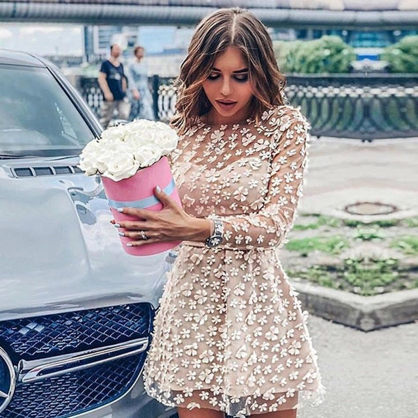 Lace Party Dress Dress - ROUTINE FASHION