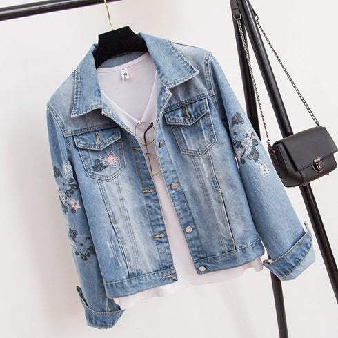 Embroidered denim jacket - ROUTINE FASHION
