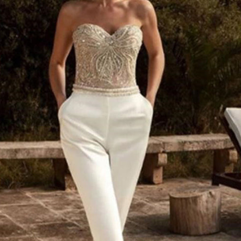 Fashion Strapless Sleeveless Jumpsuit Women - ROUTINE FASHION