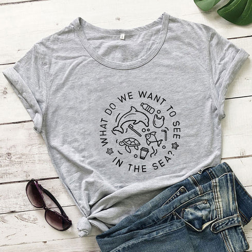 Blouse T-shirt cotton shirt short sleeve - ROUTINE FASHION