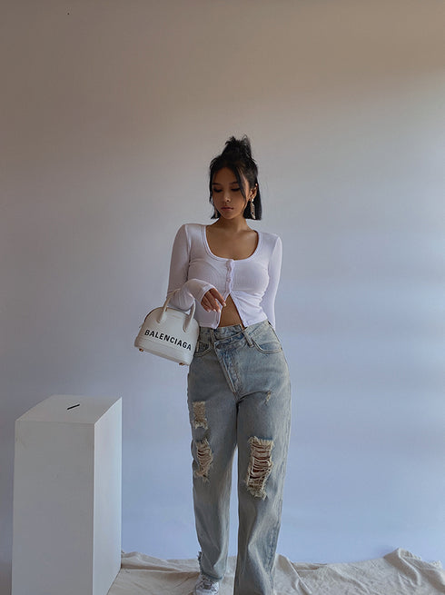 Women's slim straight loose jeans - ROUTINE FASHION