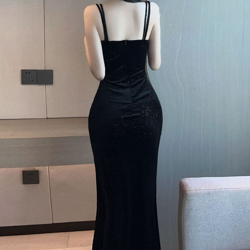 Strap Sleeveless Waist Large Dress - ROUTINE FASHION