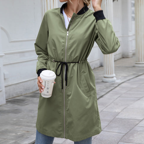 Long hooded waist trench coat - ROUTINE FASHION
