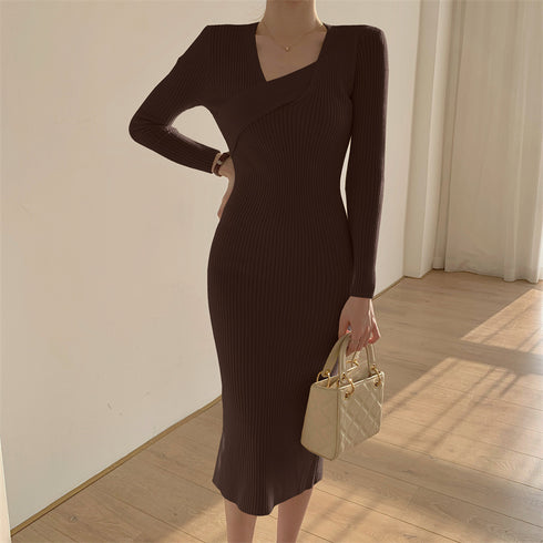 Stylish Underlay Knitted Dress For Women - ROUTINE FASHION
