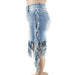 Women's Spring Denim Skirt With Fringe - ROUTINE FASHION