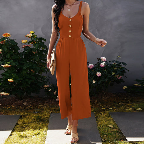 Women's Strapless Back Ninth Jumpsuit Women - ROUTINE FASHION