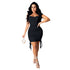 Sexy Pleated Ladies Wrap Hip Skirt Wrap Breast Dress - ROUTINE FASHION