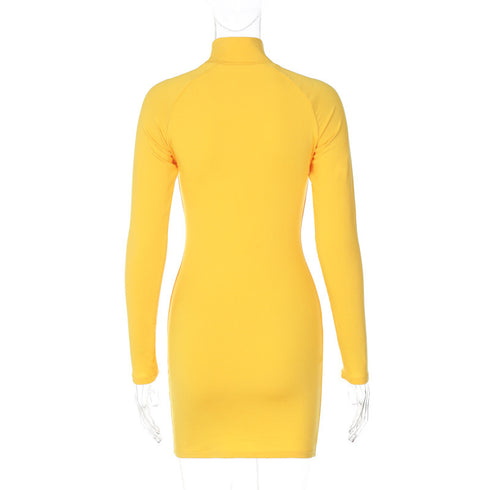 Tight Hip Wrap High Waist Skirt Slimming Long Sleeve - ROUTINE FASHION