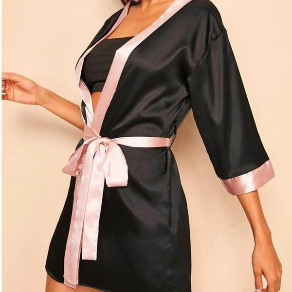 Women's Home Plus Size Pajamas Bathrobe Set - ROUTINE FASHION